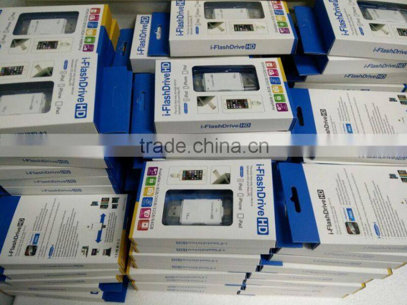 Bulk new white 8GB/16GB/32GB i-flash drive HD OTG usb flash drive for Iphone5/6