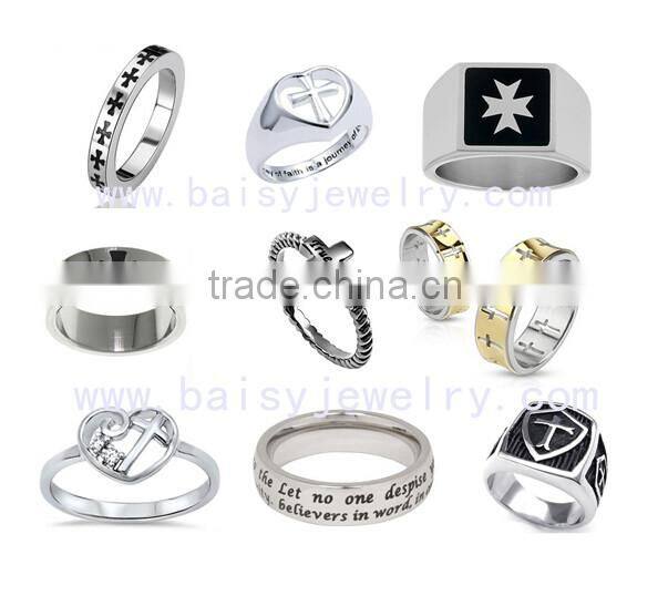 latest fashion top quality stainless steel cross diamond pendant jewelry