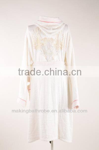 custom terry cotton hooded bathrobe wholesale