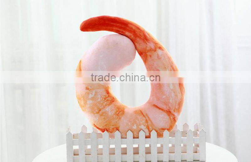 creative simulation shrimp pepper eggplant and U shape croissant imitated plush stuffed sleeping neck pillow cushion toy