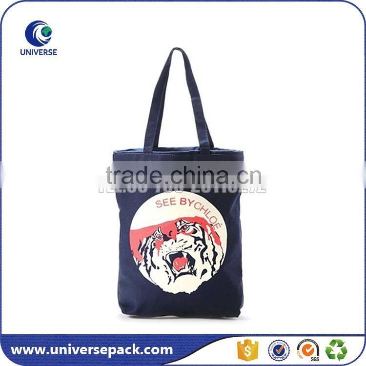 custom reusable cotton tote bag with screen printing