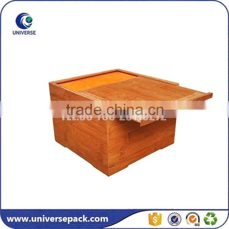 Different kinds of pine wood gift box with slide lid
