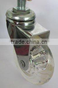 Clear PU furniture swivel caster