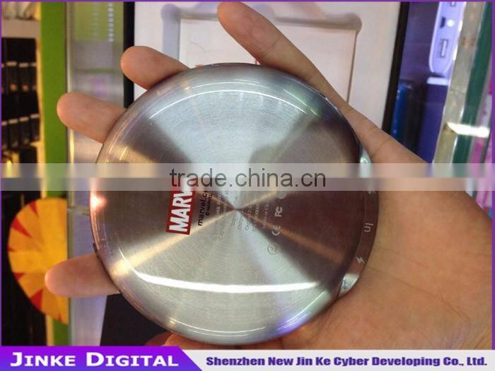 Avengers America Captain Power Banks 6800mAh dual USB Stainless Steel Mobile chargers Universal for iPhone5S 6 android phones