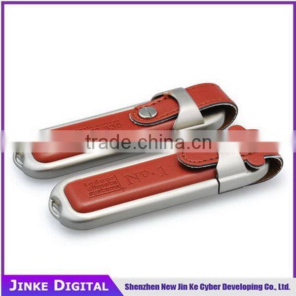 Top level best selling leather case usb portable flash driver