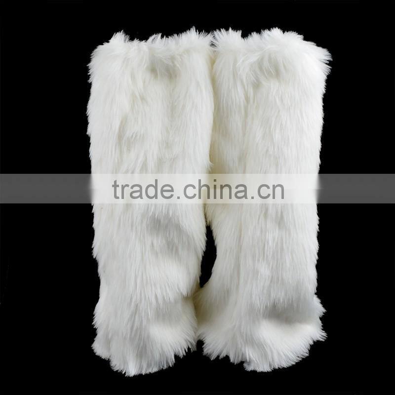 2016 Fashion Accessory White Snowman Sex Fur Leg Warmer