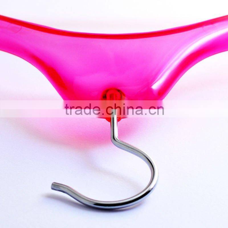 Crystalline Candy Pink Plastic Hanger for Bathroom Accessory