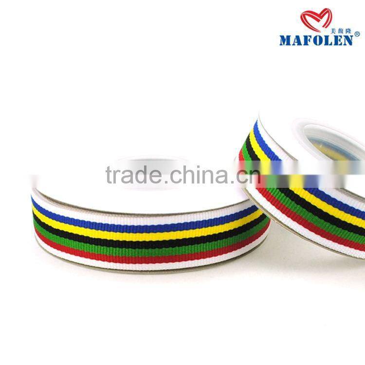 high quality custom design printed stripe country flag ribbon