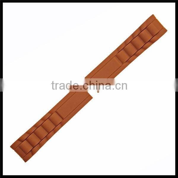 Hot sale curved 2 pieces silicone watch band