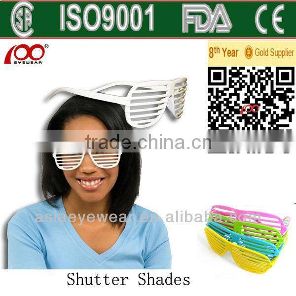 Blue shutter glasses party glasses cheap party glasses sunglasses with blinds SLOTTED EYEGLASSES