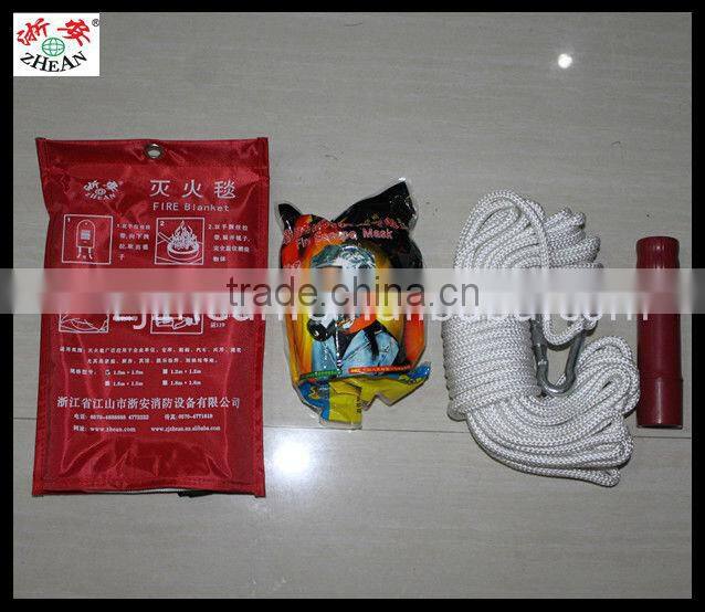 Fire Fighting Rescue Equipment/Fire Mask/Rescue Rope/Fire Blanket/Flashlight