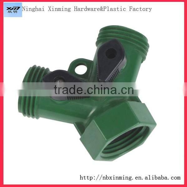Plastic garden water hose quick connector