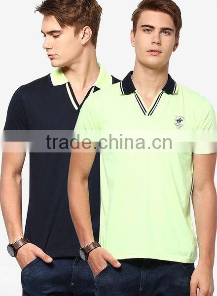 Latest design special collar cotton multicolored custom polo shirt mens