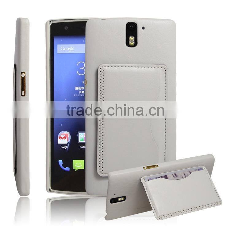 Leather Stand Wallet Case with Belt Clip for Oneplus One