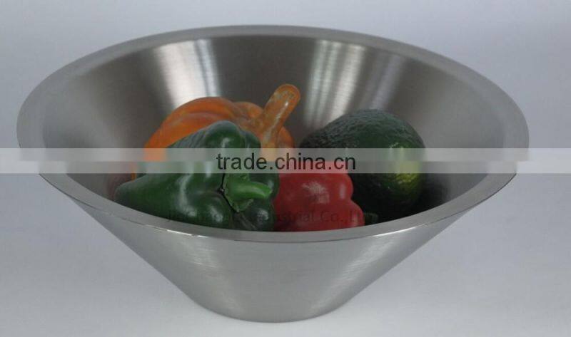 2016 Elegant designs stainless steel double wall fruit dish