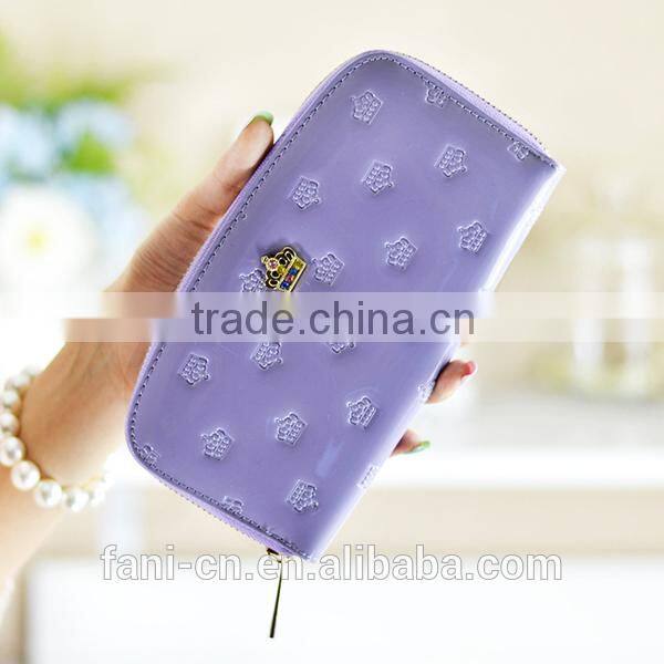 2015 newest design fashion style PU leather clutch wallets for ladies