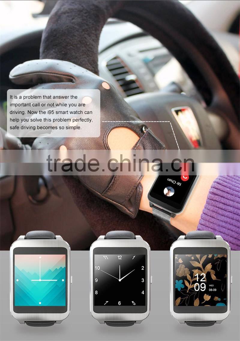 China suppliers 2016 New coming i95 smart watch business edition mobile watch phones