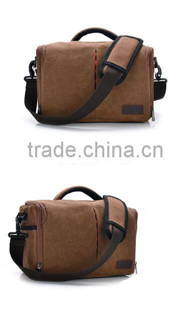 2015 new design outdoor canvas camera shoulder bag dslr camera bag