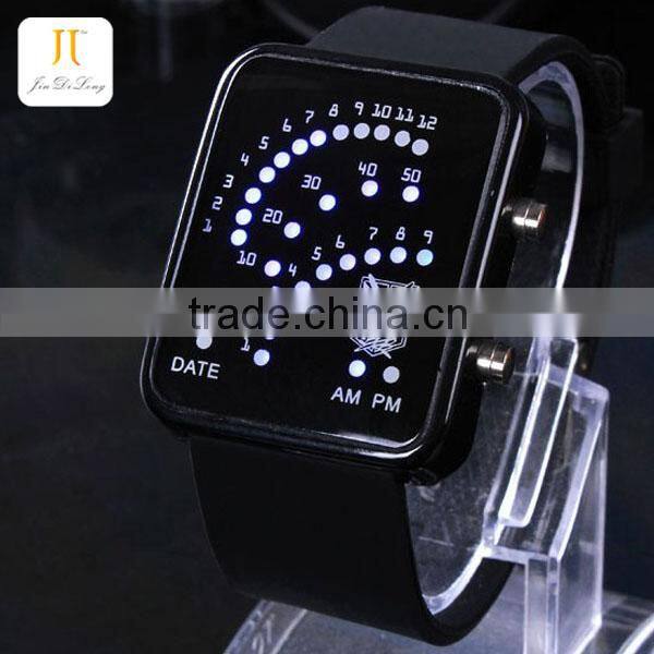 Durable cool Anime shape of Fan LED watch kids superman watch