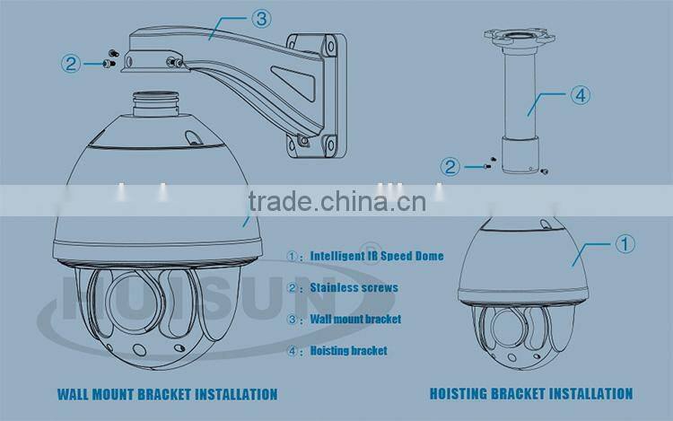 30X optical zoom with IR PTZ technology Red LED lights CCTV 2.0 mega pixel