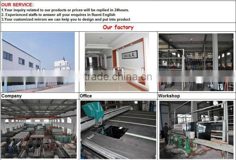 2013 hottest sales double shelf 2 frameless wall mounted mirrors craftwork artistic mirrors