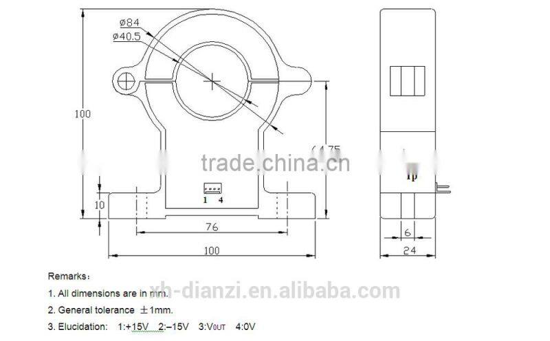 40mm hole diameter hall effect current sensor with lower price