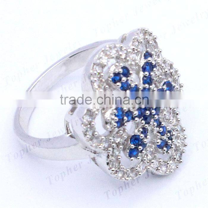 Factory direct sale 925 sterling silver flower finger rings
