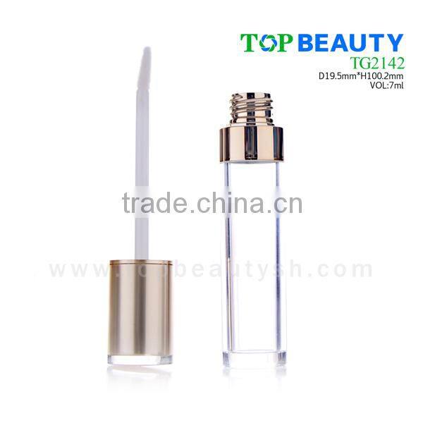 TG2142- 7ml Round Empty Clear Plastic Tube Lip Gloss