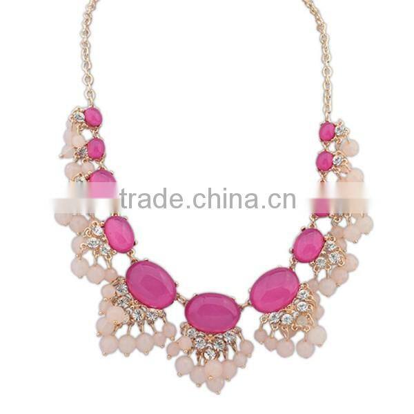 2016 new fashion personality national style beads statement necklace