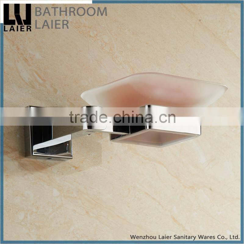 17639 wenzhou bathroom accessories zinc alloy walll mounted modern design glass bathroom soap dish