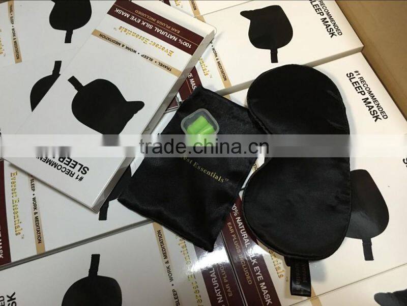 3D Sleeping Eye Mask, Eye Sleep Mask,3D Eye Mask with Earplugs, Silk Sleep Mask EM-021