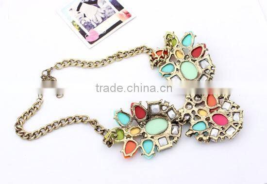 Fashion Resin Acrylic Choker Vintage Pendant Statement Necklace Women Necklaces & Pendants Fashion Necklaces for Women 2014