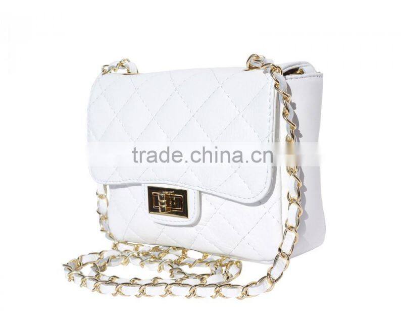 Quilted leather bag "Be exclusive" with single handle and cha bag handbags italian bags genuine leather florence leather fashion