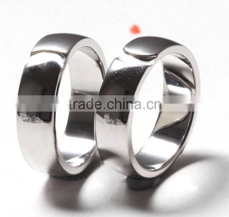 Lover's Heart Shape Titanium Mens Ladies Promise Couple Wedding Band Titanium ring