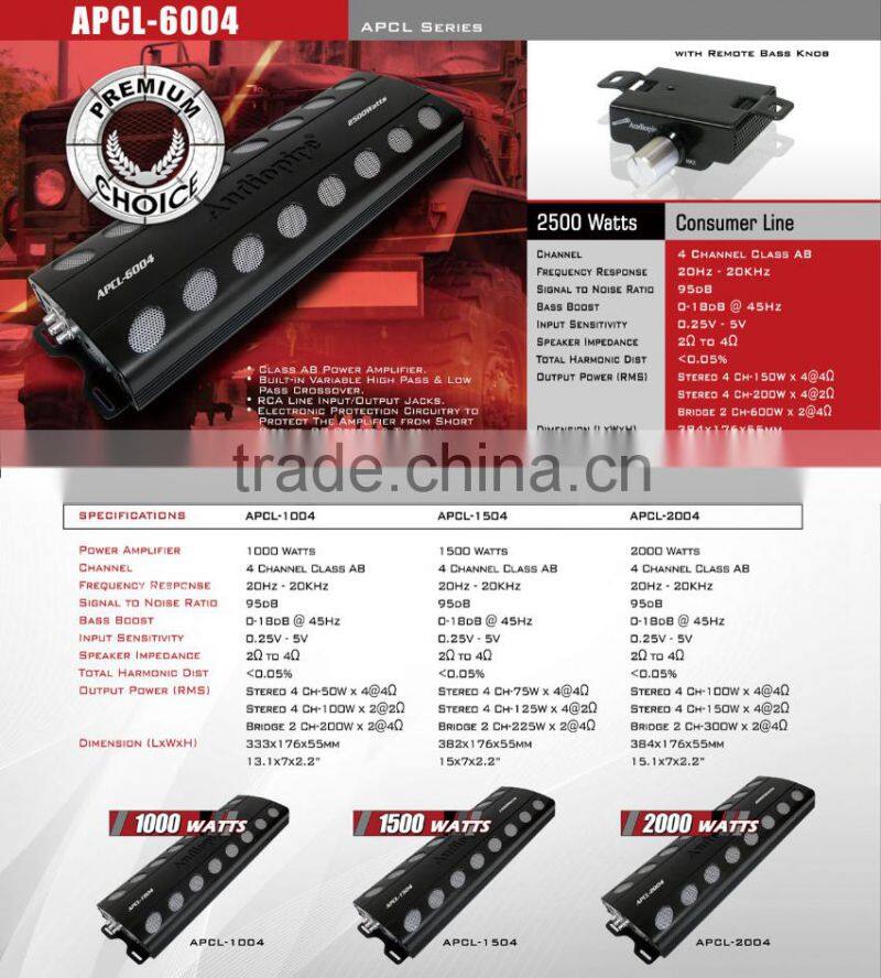 AUDIOPIPE New style Car Amplifier AP-2004