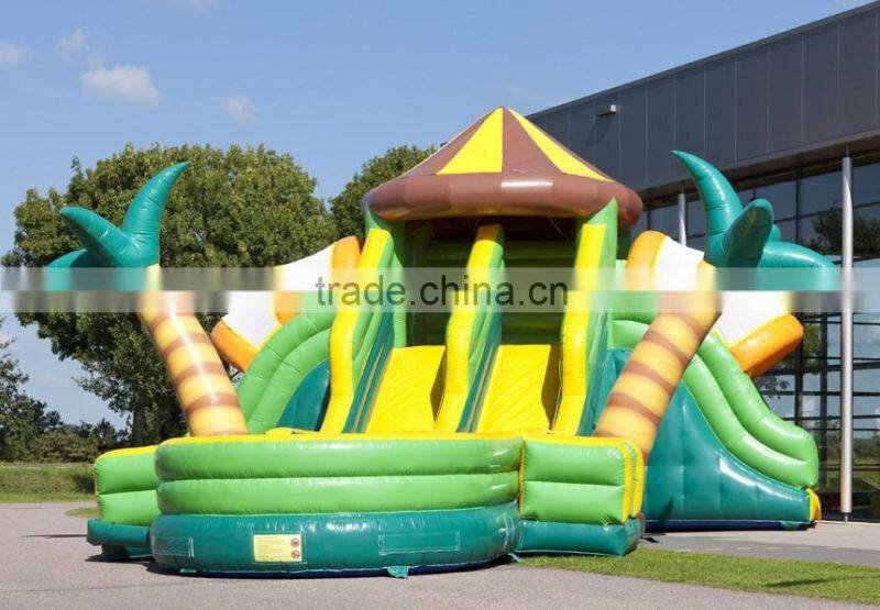 2016 newest inflatable water or dry slide with two climbs and 2 slidings