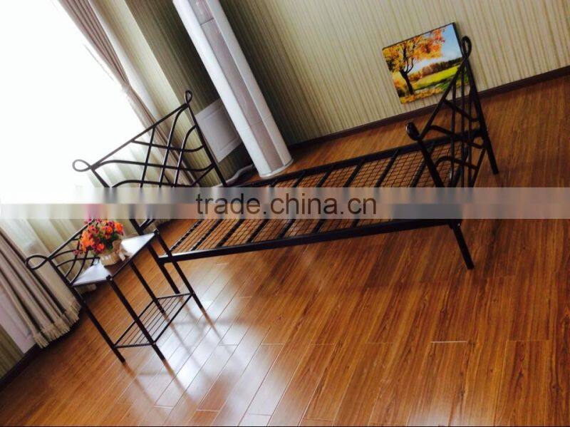 Twin Size Black Metal Bed