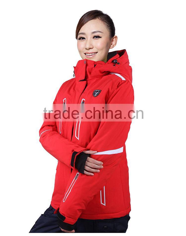 Manufacturer 2015 women fashion girls plus size ski jacket