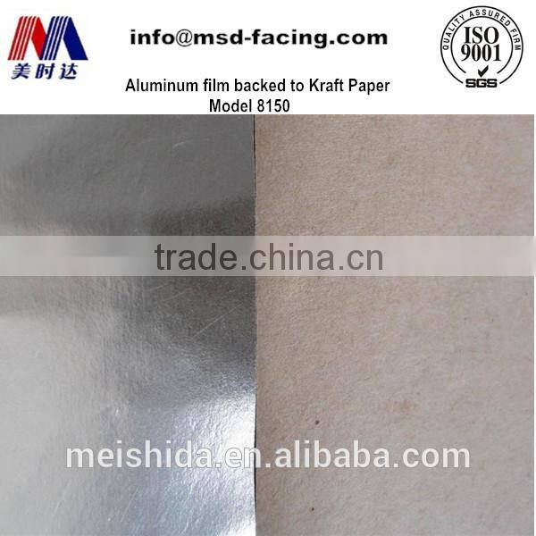 aluminum film with kraft paper facing metallized polyester PET film