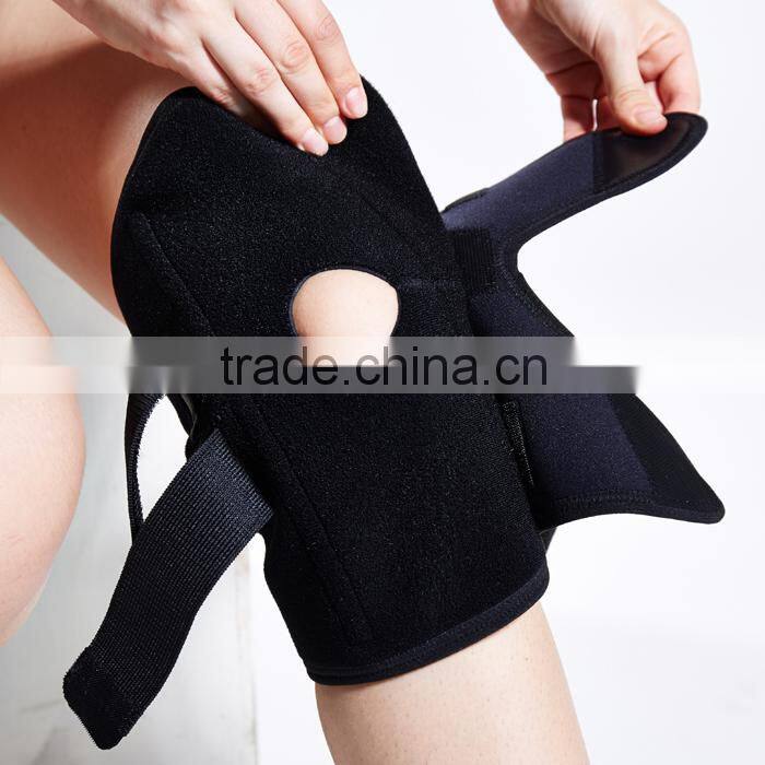 high adjustable neoprene pad knee support with elastic strap