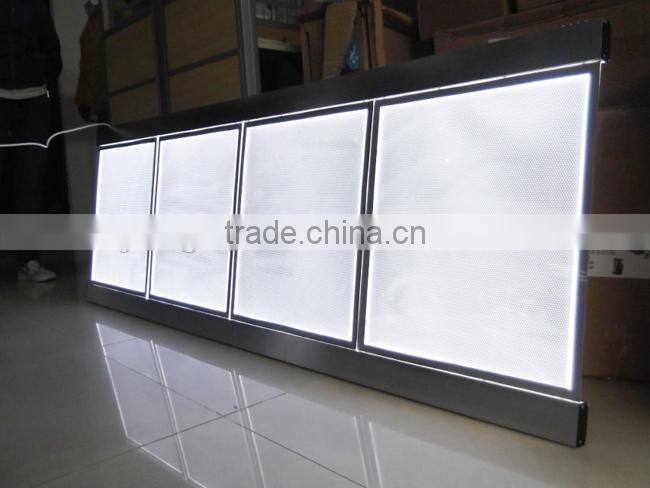 Restaurant illuminated Banner LED Light Box Indoor Advertising Display