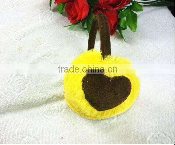 Heart Shape Plush Girls Earmuffs