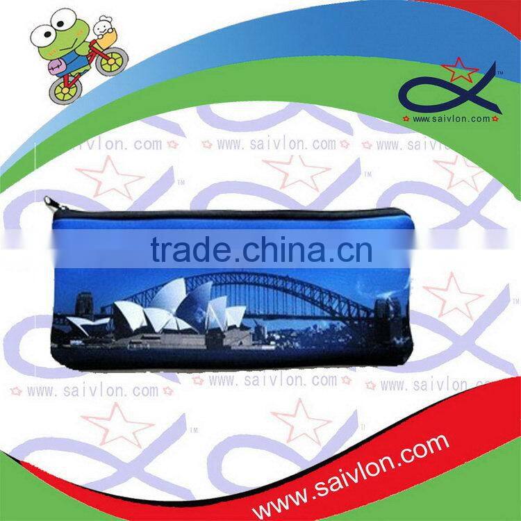 Top grade top sell cupcake print zipper lock pencil bag