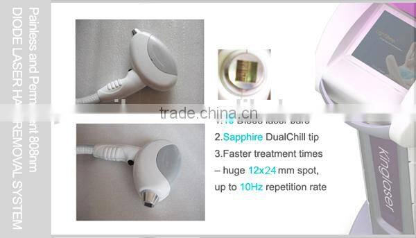 2015 HOT!!! YUWEI 808 nm diode laser hair removal machine