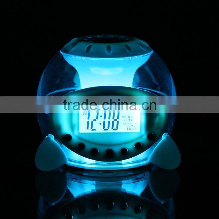 7 color light alarm clock with nature sound