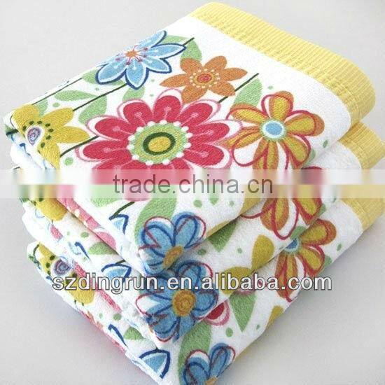 Printed baby bath towel pattern