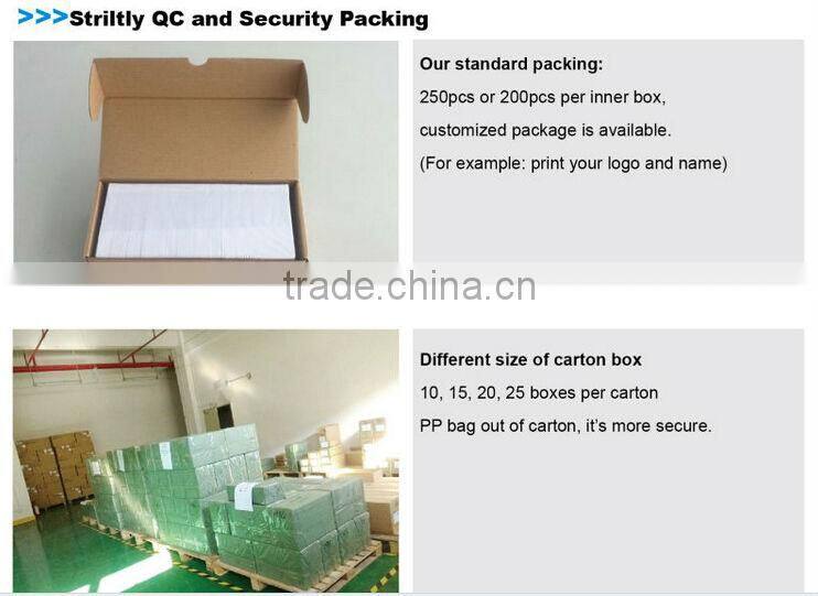 Printable 13.56mhz rfid contactless smart card