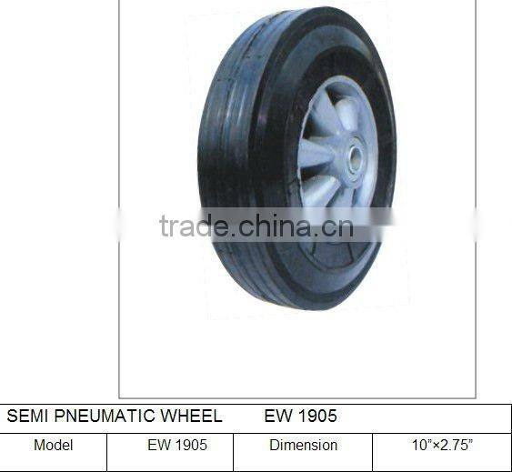 10X2.75"semi pneumatic rubber wheel