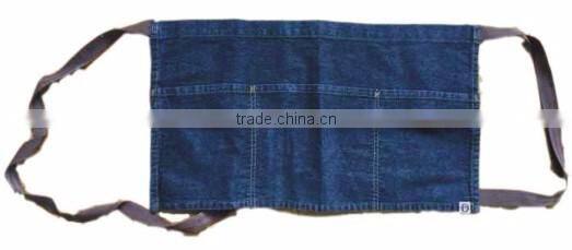2017 eco-friendly wholesale fashion custom printed heavy cotton canvas jean cooking kitchen waist apron