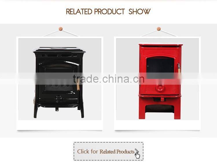 Ivory Cast iron wood burning stove/Wood fireplace with enamel for sale